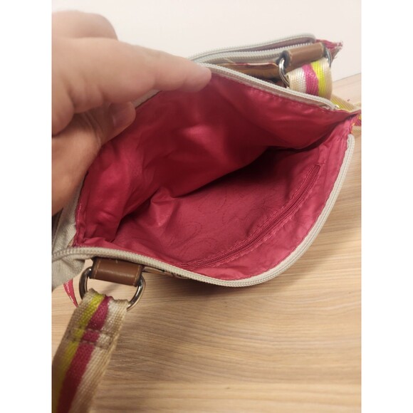 Lily Bloom Hello Sunshine Satchel Handbag Purse Crossbody 7 Pockets - Picture 7 of 9